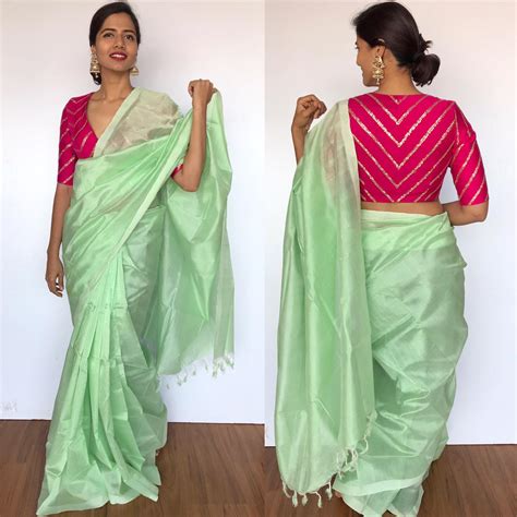 Mint Green Pure Mangalagiri Silk Saree