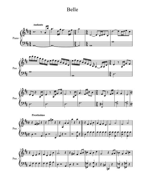 Belle - Beauty and the Beast Sheet music for Piano (Solo) | Musescore.com