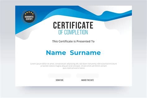 Certificate Of Completion Templates Free Printable