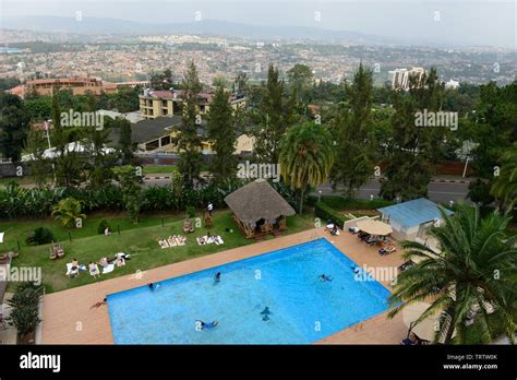 RWANDA, Kigali, Swimming Pool of Hotel Mille des Collines, film ...