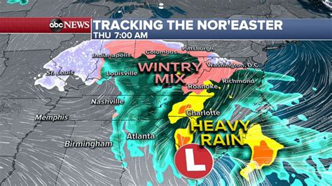 Nor'easter to bring first snow of season to major East Coast cities ...