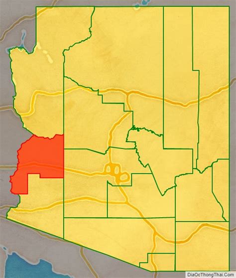 Map of La Paz County, Arizona