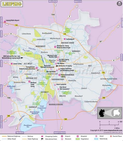 Leipzig Germany Map | City Map of Leipzig, Germany | Germany map, Map ...