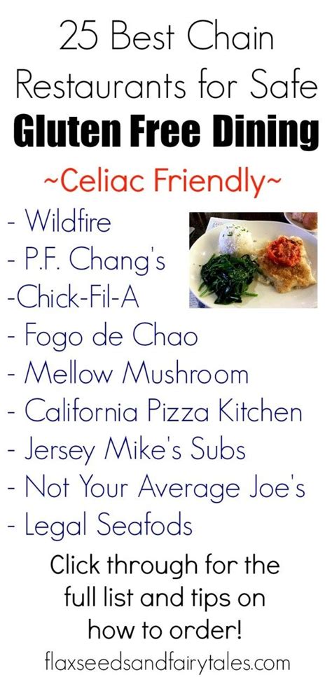 25 Best Chain Restaurants for Gluten Free {Celiac Friendly!} | Gluten ...