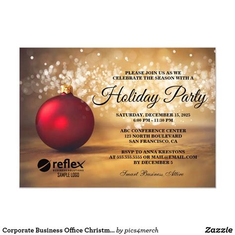 Corporate Holiday Party Invitations | Corporate holiday party ...