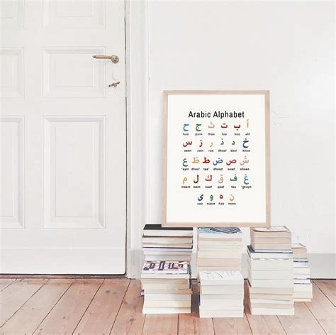 Arabic Alphabet Poster Arabic Wall Art Digital Download - Etsy