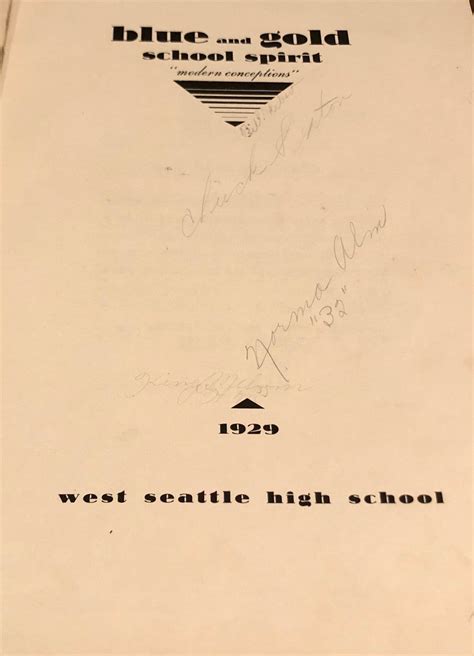 Blue and Gold School Spirit West Seattle High School Yearbook Featuring ...