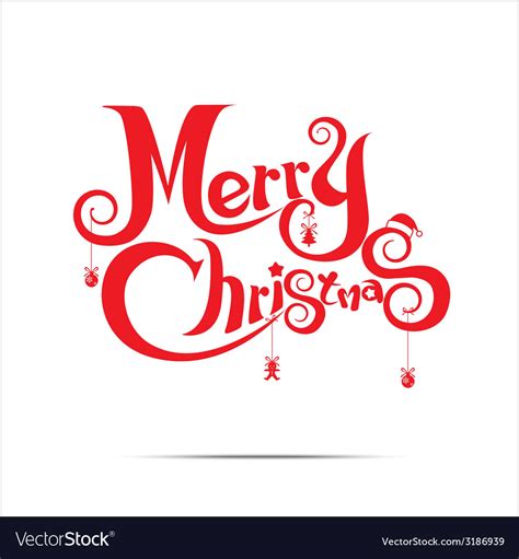 015 merry christmas text Royalty Free Vector Image