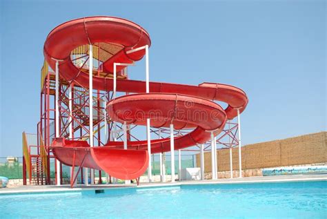 Aquapark slides stock photo. Image of equipment, loop - 26046064