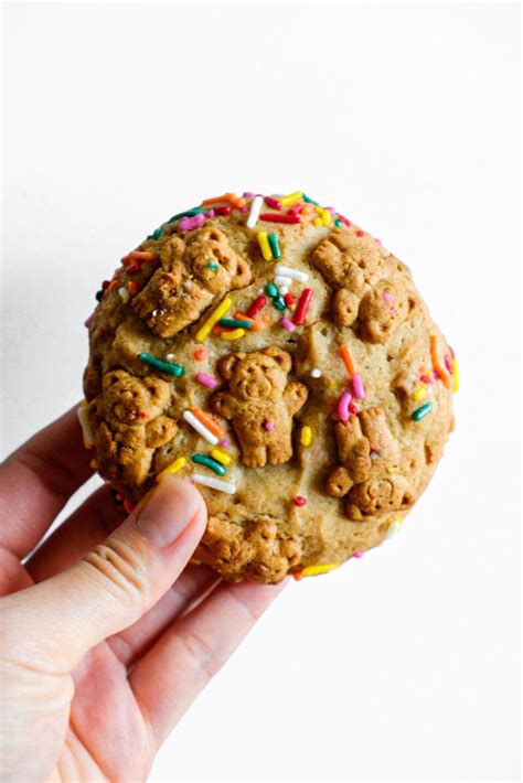 Teddy Graham Funfetti Stuffed Cookie Butter Cookies - One Happy Bite