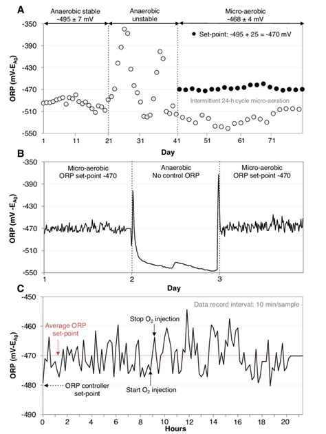 6 The ORP profile of bioreactor 1 under anaerobic uncontrolled ORP and ...