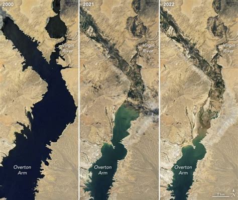 That's depressing! Lake Mead water levels over the years (video and ...