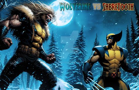 X-Men - Wolverine vs Sabretooth by Sox-Art-House on DeviantArt