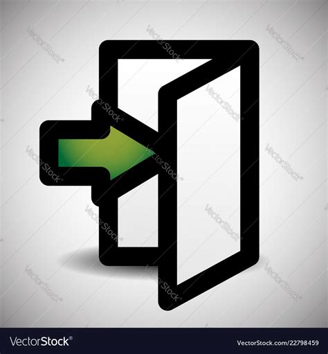 Simple inside or outside door symbol sign Vector Image