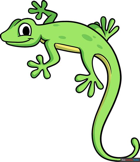 How to Draw a Cartoon Lizard - Really Easy Drawing Tutorial