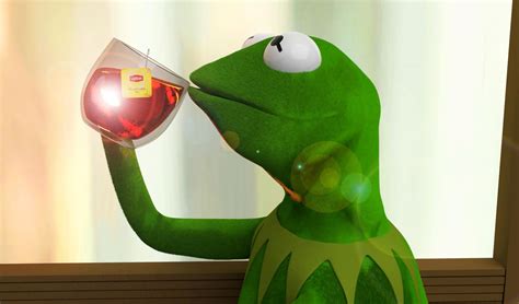 Kermit it's none of my business meme made in Blender : pics