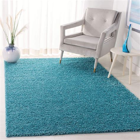 Safavieh Arizona Shag Collection Southwestern Area Rug, 9' x 12', Aqua ...