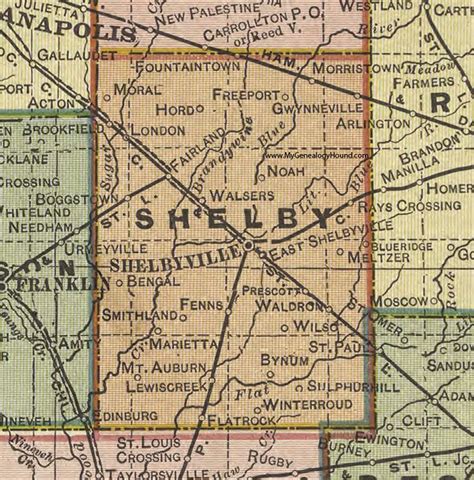 Map Of Shelbyville Indiana - System Map