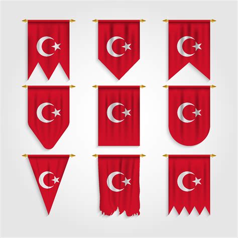 Turkey flag in different shapes, Flag of Turkey in various shapes ...