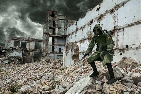 Nuclear apocalypse survivor | Stock image | Colourbox