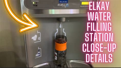 Elkay Water Bottle Filling Station CLOSE UP DETAILS - YouTube