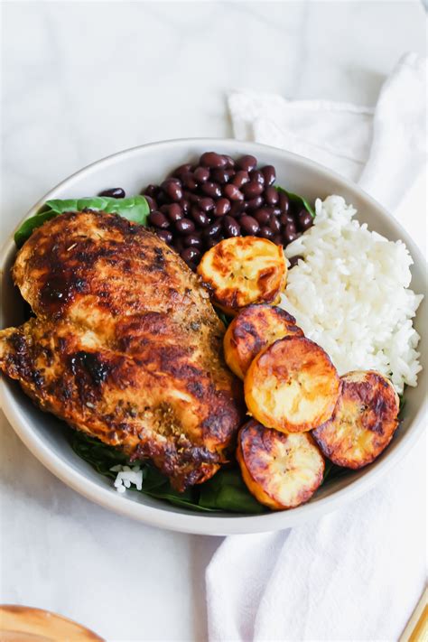 Cuban Chicken and Black Bean Rice Bowls with Plantains | Recipe | Easy ...