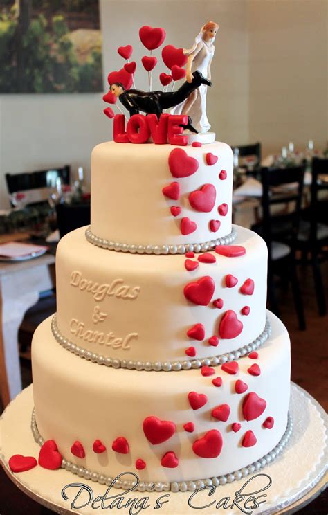 Delana's Cakes: Hearts Wedding Cake