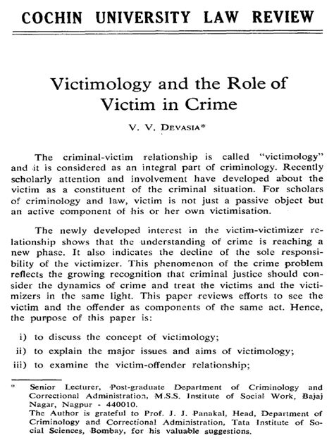 Victimology and The Role of Victim in Crime | PDF | Victimology ...