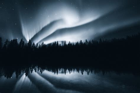 White Flames: The Aurora Borealis in Monochrome