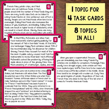 Text Structure Task Cards by Deb Hanson | Teachers Pay Teachers