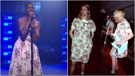 Kid Cudi pays tribute to Kurt Cobain with floral dress for SNL debut