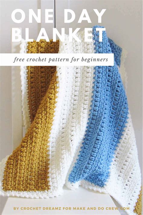 One Day Crochet Blanket (free pattern!) 🧶 Make & Do Crew