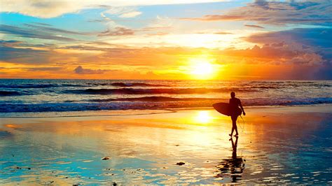 Surfing Sunrise Wallpapers - 4k, HD Surfing Sunrise Backgrounds on ...