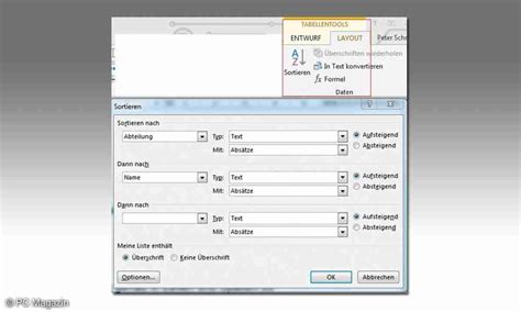 Wie kann man eine geburtstag word tabelle nach datum sortieren ...