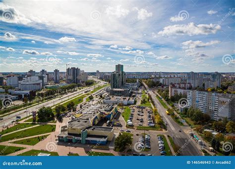 Minsk, modern architecture editorial stock photo. Image of racks ...