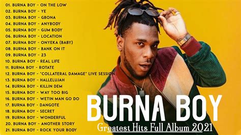 Burna Boy Greatest Hits Full Album 2021 - Best Songs Burna Boy Playlist ...