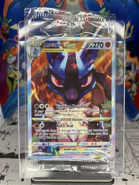 SEALED Lucario VSTAR SWSH291 Black Star Promo Crown Zenith ETB Pokemon ...