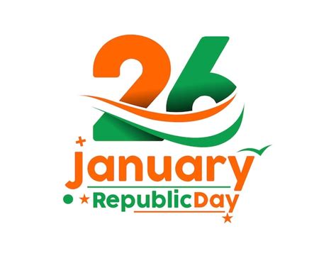 Free Vector | Indian Republic day concept with text 26 January. Vector ...