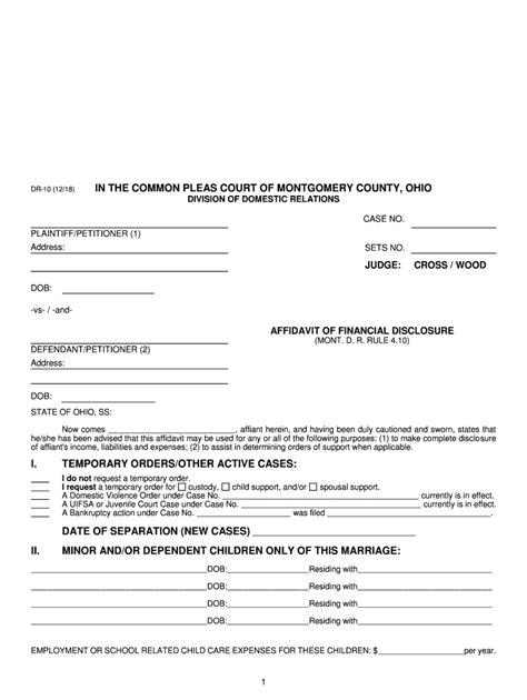 Affidavit Form Montgomery County Circuit Court 2024 ...