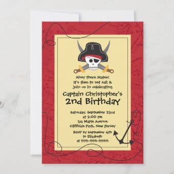 Cute Ahoy Mates Pirate Birthday Party Invitations | Zazzle