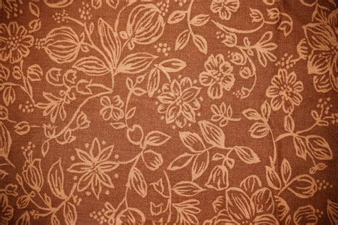 Brown Fabric with Floral Pattern Texture – Photos Public Domain