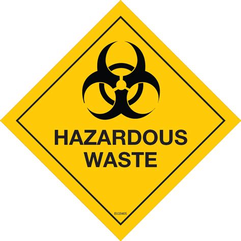 Class Label HAZARDOUS WASTE (custom biohazard) 150x150 DECAL - Euro ...