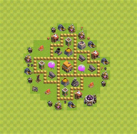 Clash Of Clans Town Hall Level 5 Base Defense