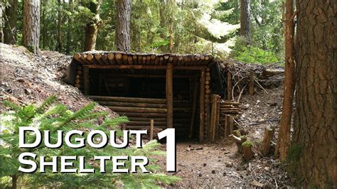 Building a bushcraft DUGOUT SHELTER (Reupload) // JustRandomPfusch ...