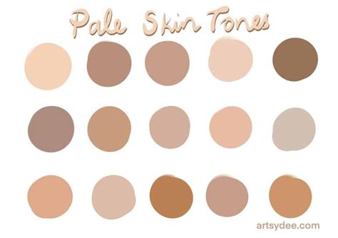 5 Free Skin Tone Collections | Skin Color Palette Procreate - Artsydee ...