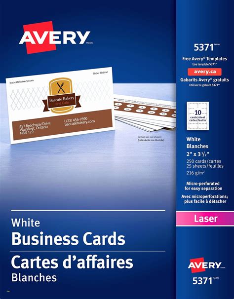 Avery Business Card Template 5371 in 2020 | Avery business cards ...