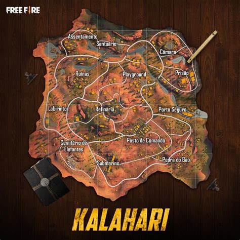 Kalahari: conheça o novo mapa de Free Fire | Free, Mapa, Imagens free