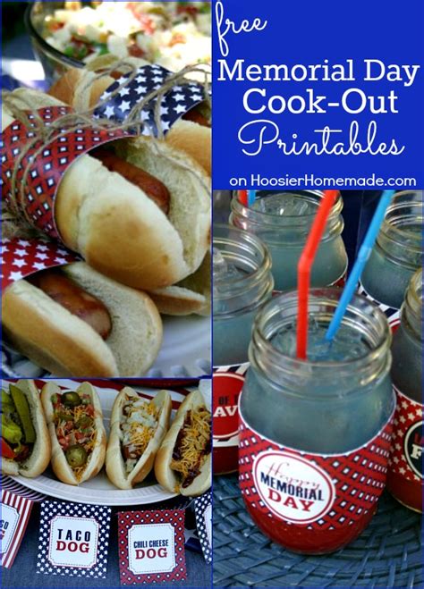 Memorial Day Cook-Out with Printables - Hoosier Homemade