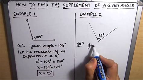 Finding Supplementary Angles Calculator