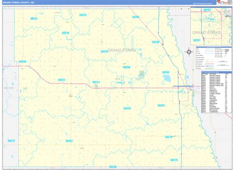 Maps of Grand Forks County North Dakota - marketmaps.com